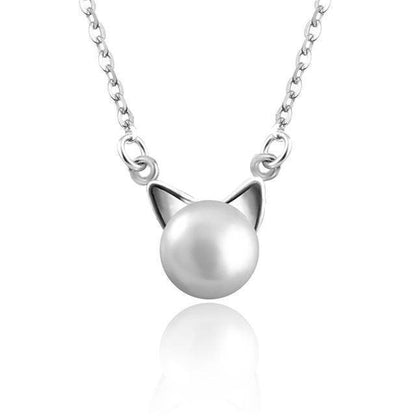 Magnifique Collier Chat Perles avec Boucles d'oreilles + Bague Offertes