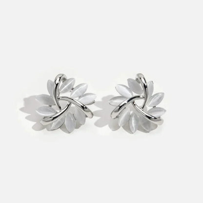 Boucles d’Oreilles Élégantes à Vis en Or et Argent