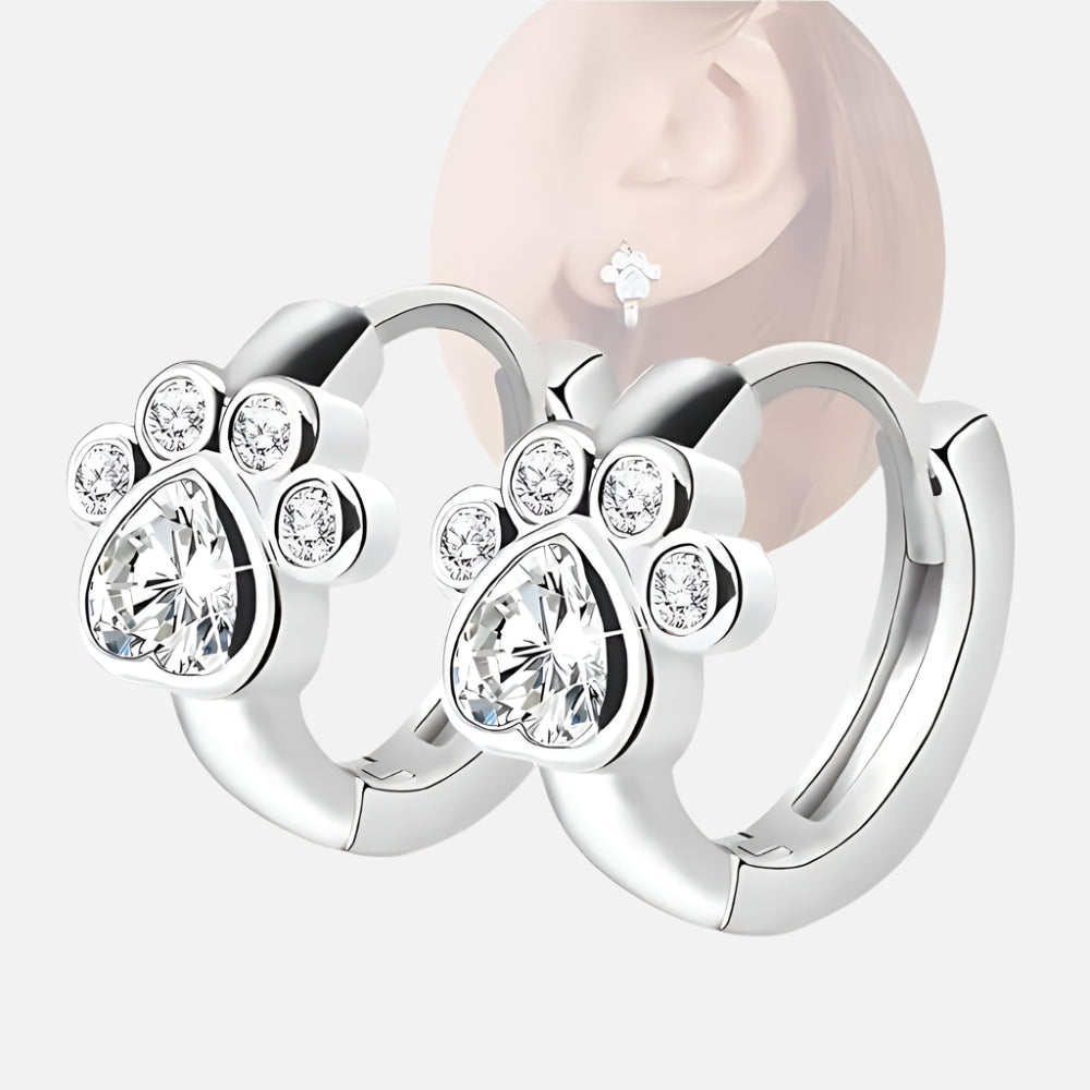 Tomettes Patte Huggie avec Zircone Étincelante