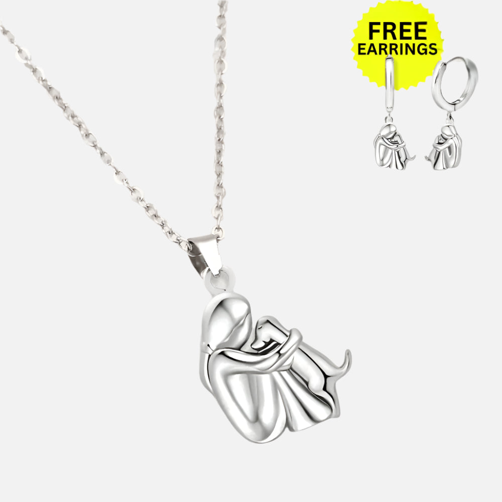 Collier Pendentif Câlin avec Boucles d'oreilles Offertes – Offre à Durée Limitée