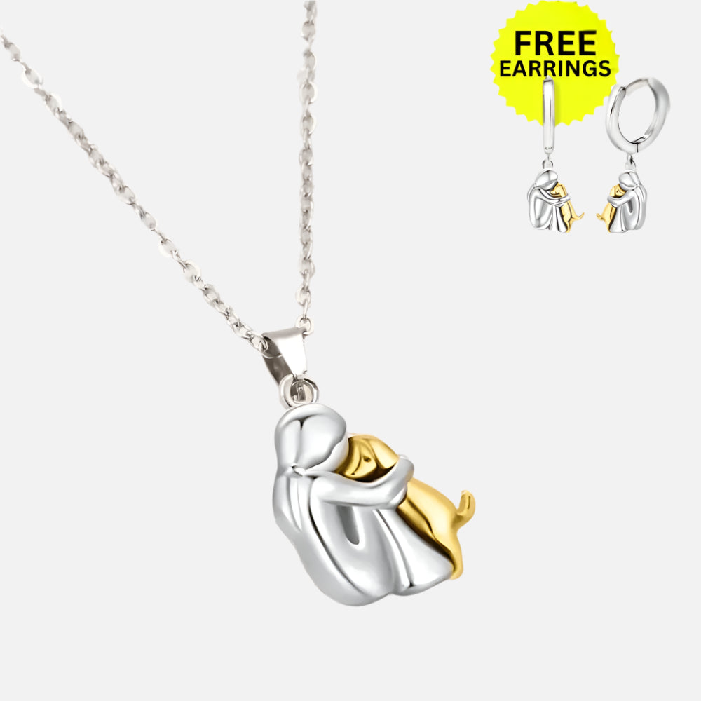 Collier Pendentif Câlin avec Boucles d'oreilles Offertes – Offre à Durée Limitée