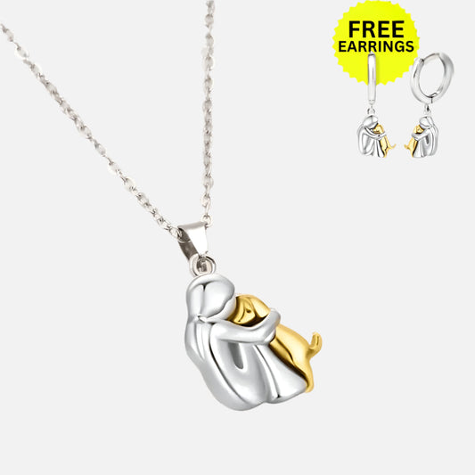 Collier Pendentif Câlin avec Boucles d'oreilles Offertes – Offre à Durée Limitée