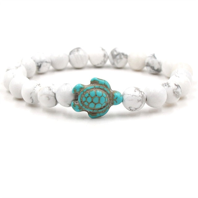 Bracelets Tortue Uniques en Perles de Pierre Naturelle