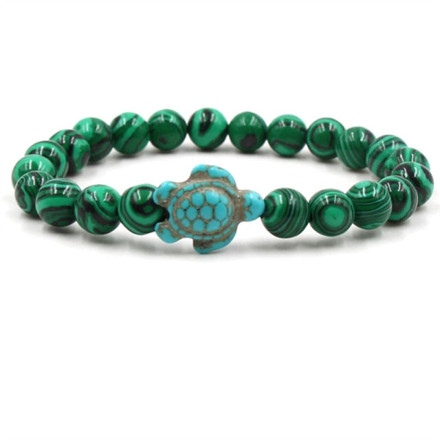 Bracelets Tortue Uniques en Perles de Pierre Naturelle