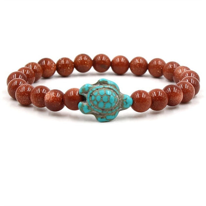 Bracelets Tortue Uniques en Perles de Pierre Naturelle