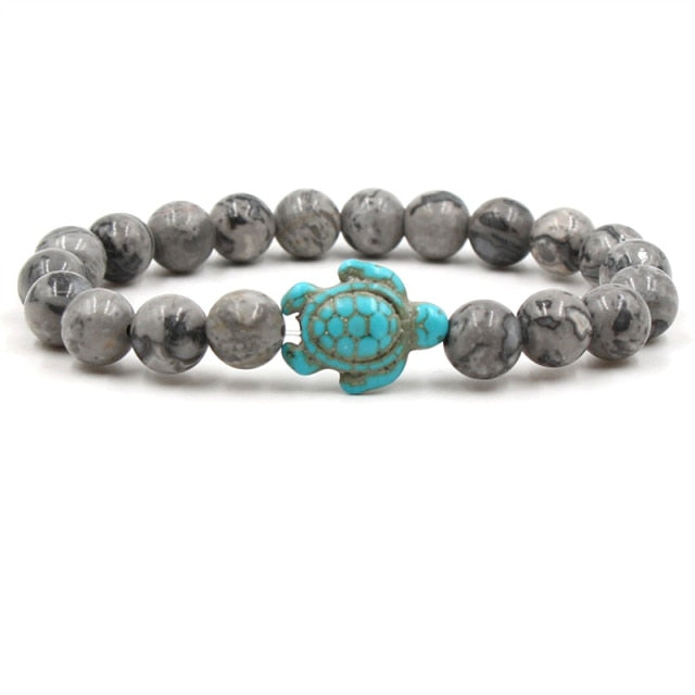 Bracelets Tortue Uniques en Perles de Pierre Naturelle