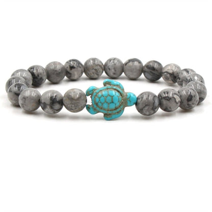 Bracelets Tortue Uniques en Perles de Pierre Naturelle