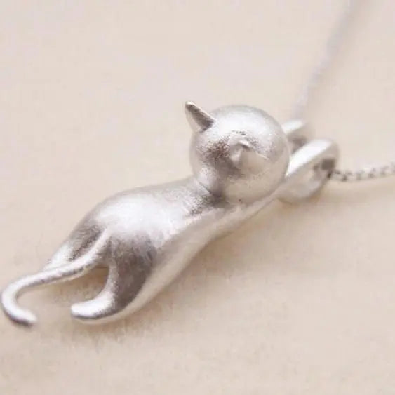 Collier chaton joueur en argent sterling 925