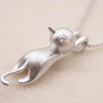 Collier chaton joueur en argent sterling 925