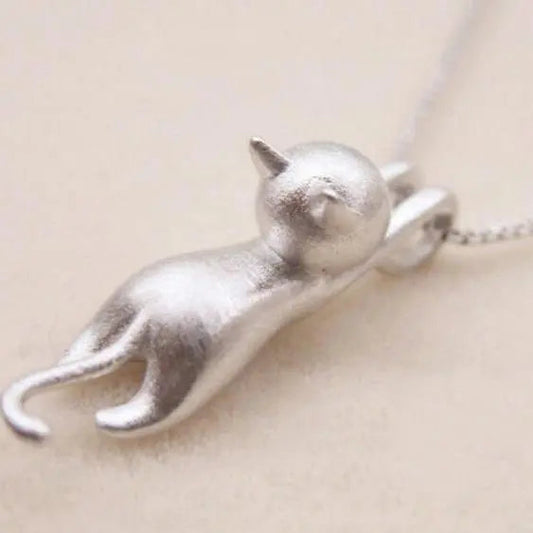 Collier chaton joueur en argent sterling 925