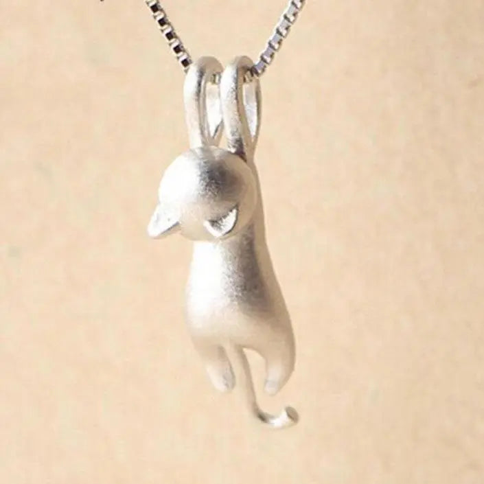 Collier chaton joueur en argent sterling 925