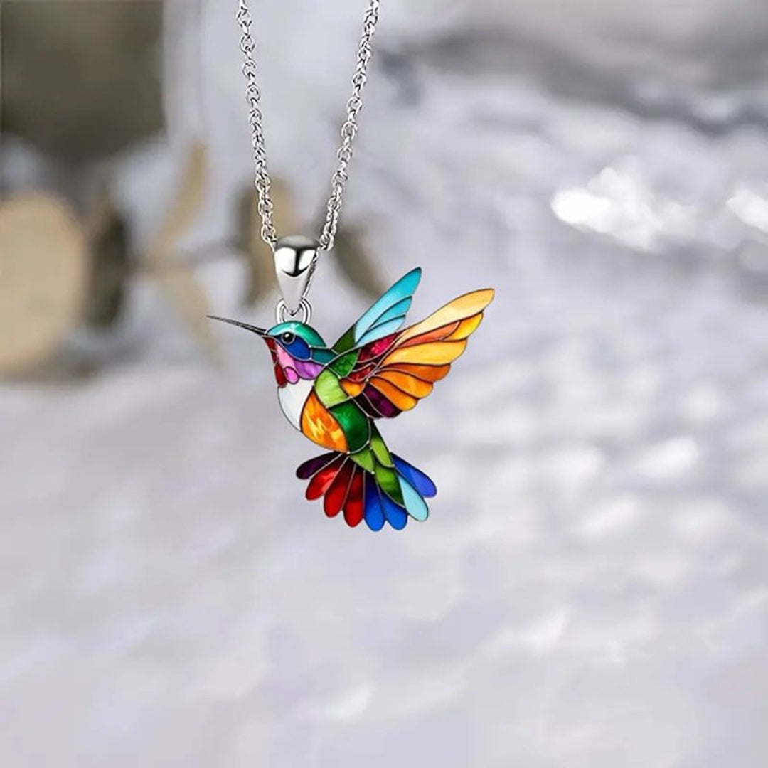 Collier Colibri Coloré