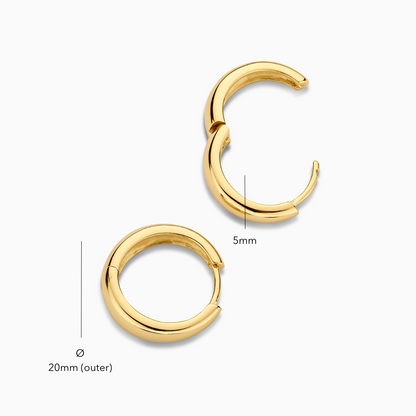 Boucles d'oreilles cercle Rue Statement | Or