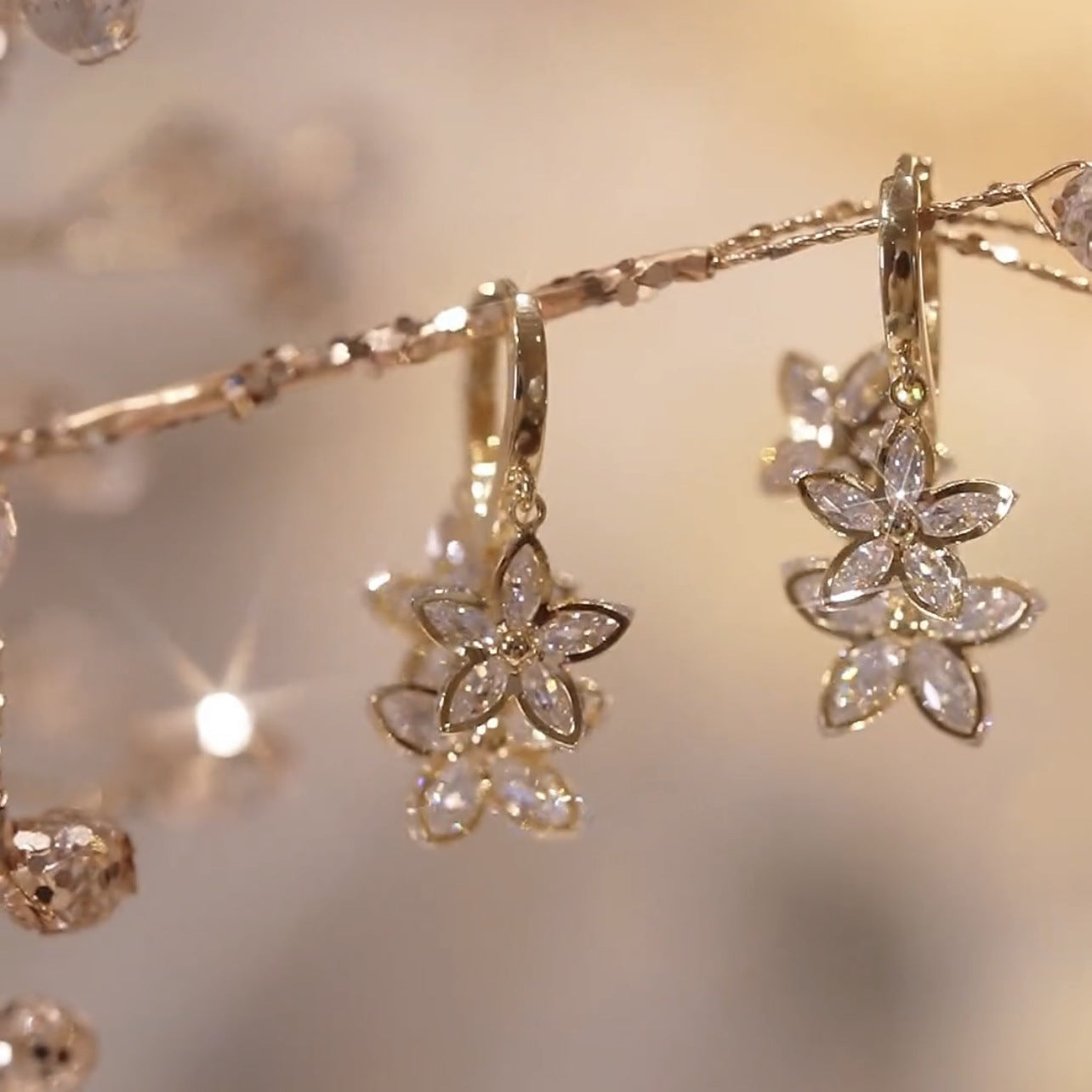 Boucles d'oreilles créatives Étoile de Printemps avec pendentif