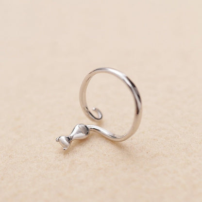 Bague Chat Adorable en Acier Inoxydable