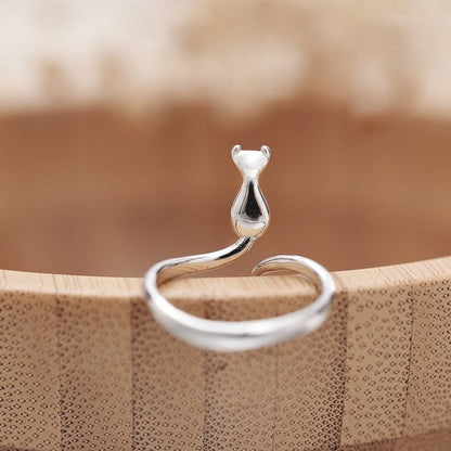 Bague Chat Adorable en Acier Inoxydable