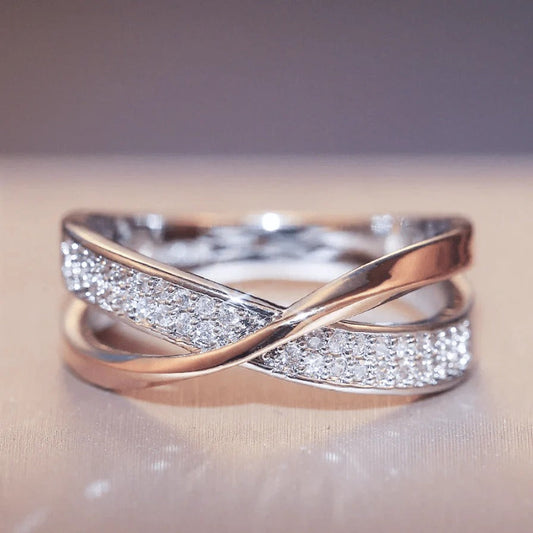 Bague bande tressée Athéna