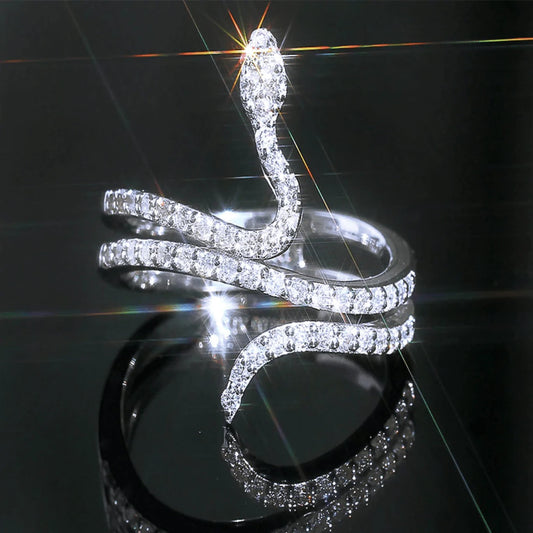 Bague serpent Gorgone