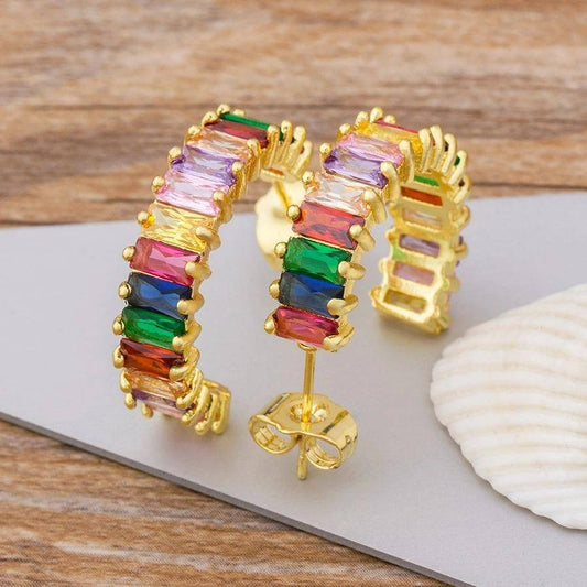 Boucles d'oreilles Arc-en-ciel