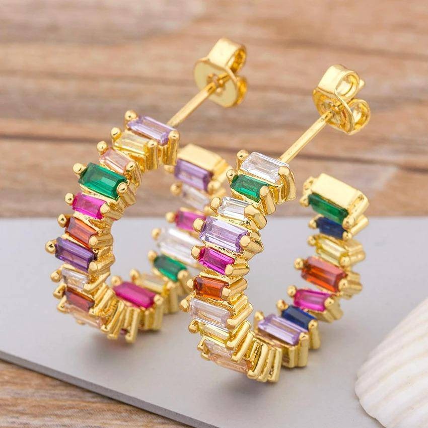 Boucles d'oreilles Arc-en-ciel