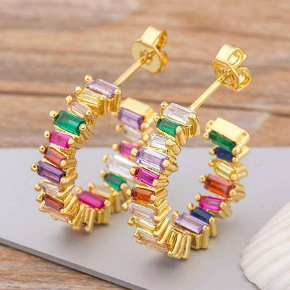 Boucles d'oreilles Arc-en-ciel