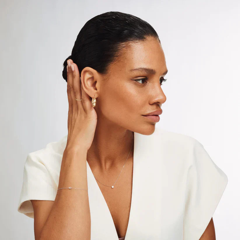 Collier à Pierre Clea | Or Blanc